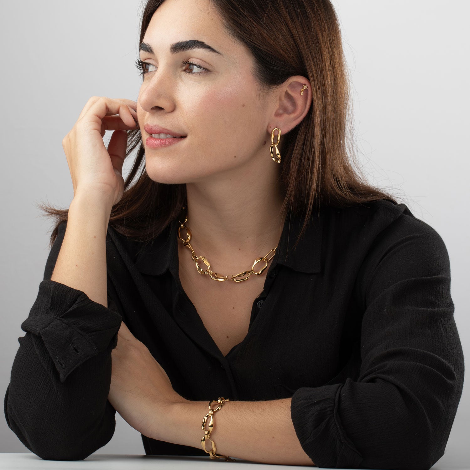 Pendiente eslabon irregular